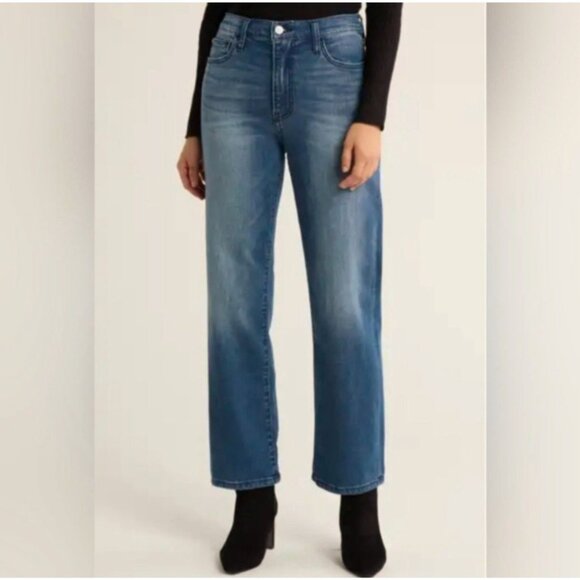 NWT Rebecca Minkoff High Waist Wide Leg Jeans Indigo Size 6P - Picture 1 of 13
